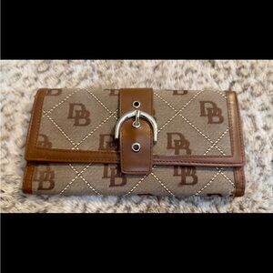 Dooney & Bourke Brown and Tan Wallet